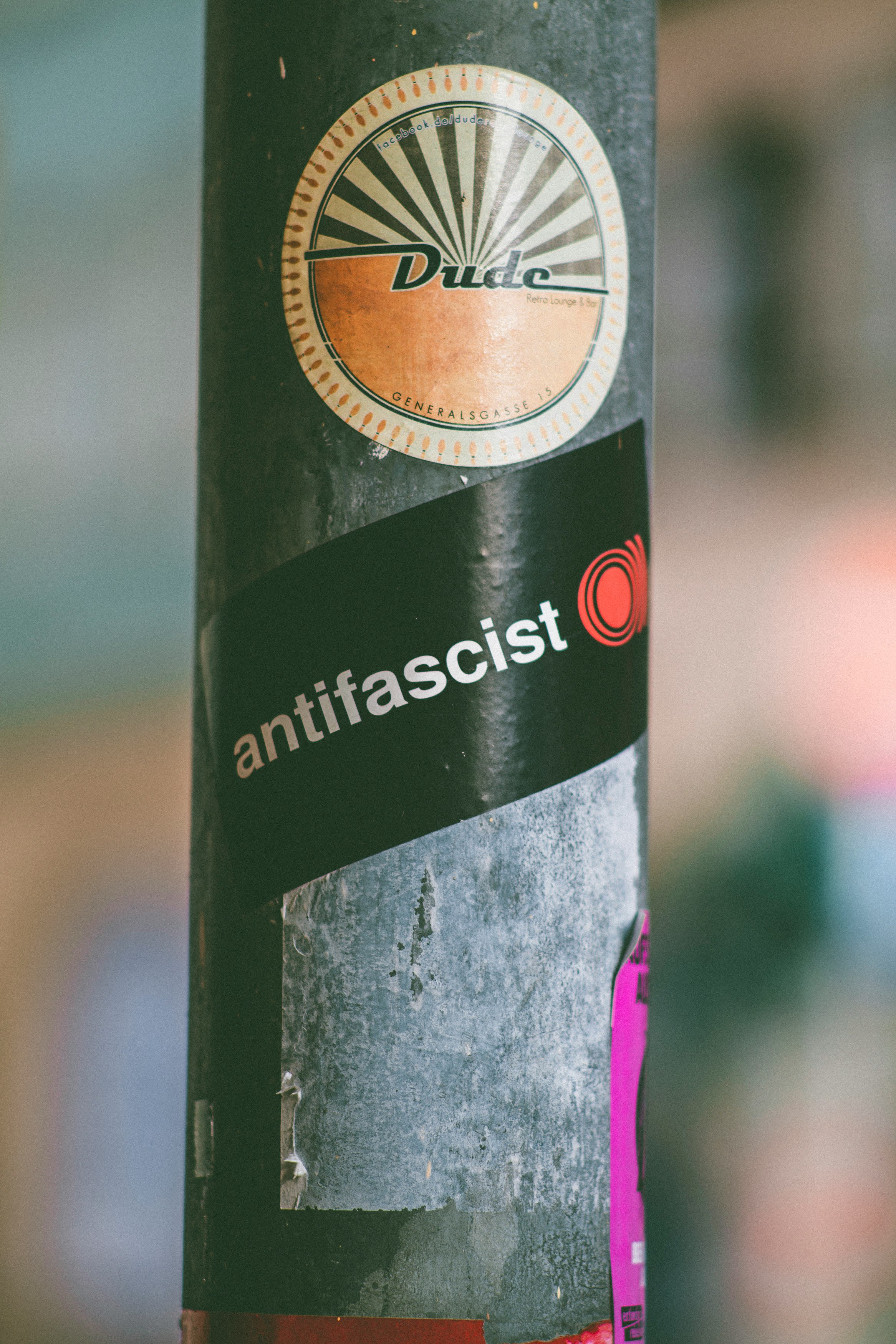 Dude Antifascist sticker